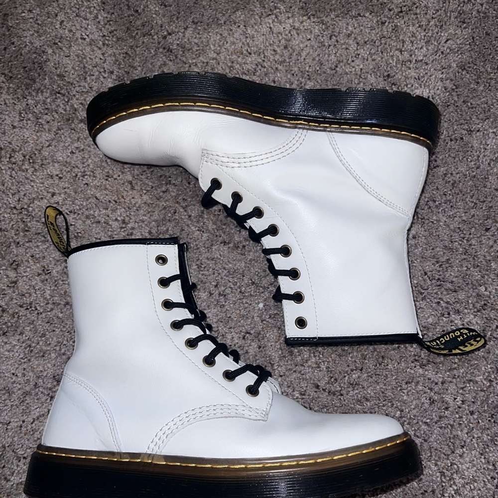 Dr. Martens White Combat Boots